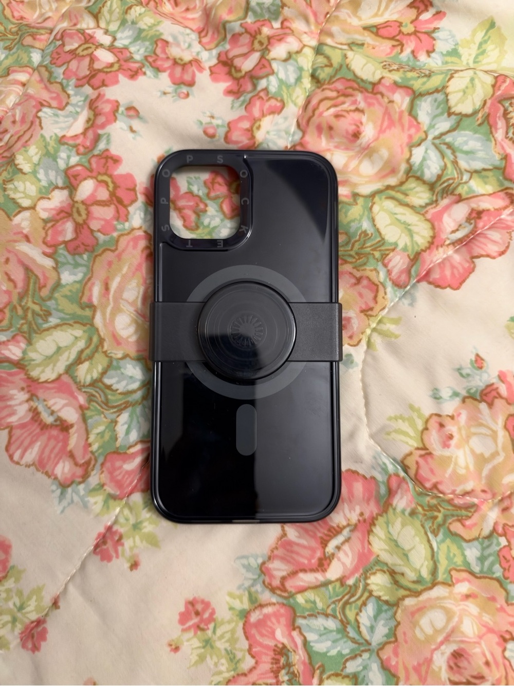 PopSocket IPhone 12/12 Pro Sleek Black Smartphone Case with Built-In Ring Holder